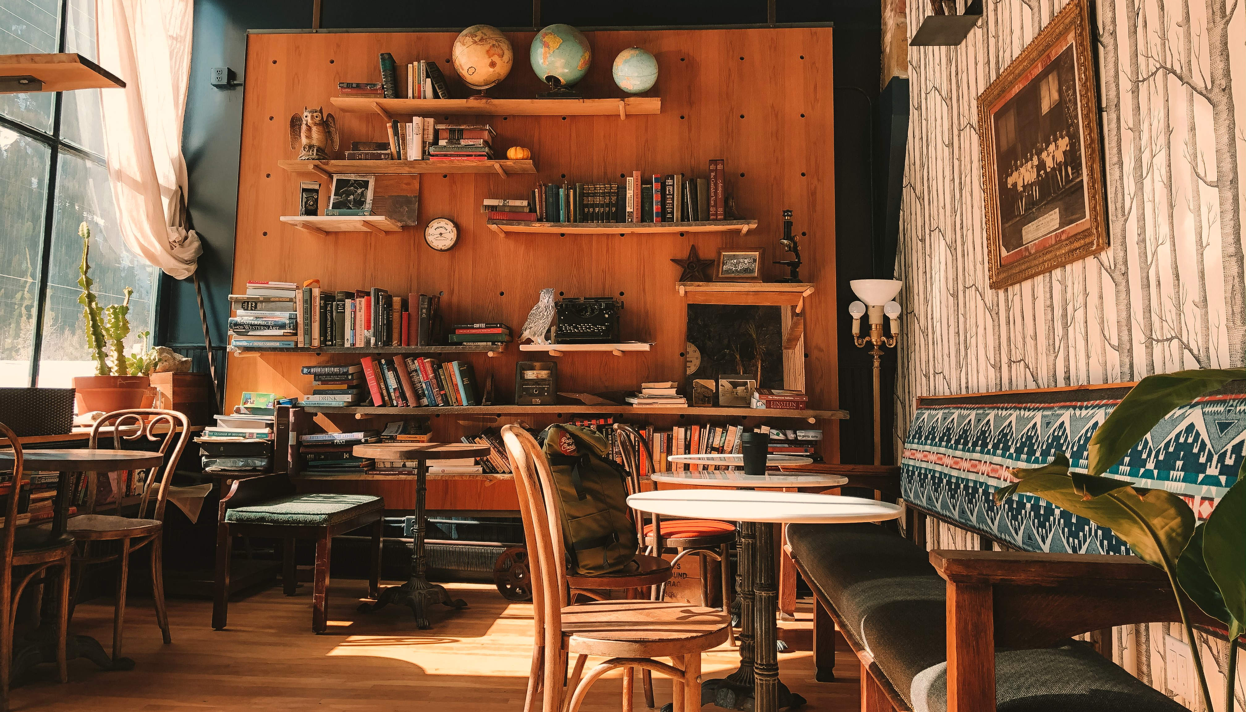 interior of a cozy reading room